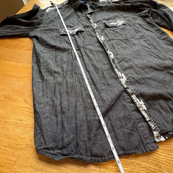 Nu Trendz Western Style Shirt Men's Button Up Size Large - Picture 7 of 7